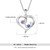 Personalized 925 Genuine Sterling Silver Two Hearts Birthstone Necklace
