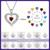 Personalized 925 Genuine Sterling Silver One Heart Birthstone Necklace