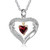 Personalized 925 Genuine Sterling Silver One Heart Birthstone Necklace