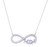 Sterling Silver Rhodium Plated Infinity Mom Pendant with CZ