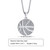 Personalized Quality Stainless Steel Sport Jewelry Basketball Necklace