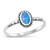 Quality 925 Sterling Silver Oval Ring with Opal Stone