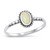 Quality 925 Sterling Silver Oval Ring with Opal Stone