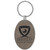 Quality Leatherette and Metal Oval Keychain