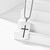 Necklace Dog Tag Stainless Steel  Cross Pendant Joshua 1:9 Bible Verse