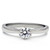 Personalized Promise Ring Stainless Steel Round Cut with Cubic Zirconia
