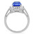 Personalized Stainless Steel with Blue Sapphire CZ Ring