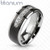 Personalized Solid Titanium with Black IP Micro Paved CZs Band