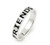 Personalized 4mm Sterling Silver Friends Forever Band Ring