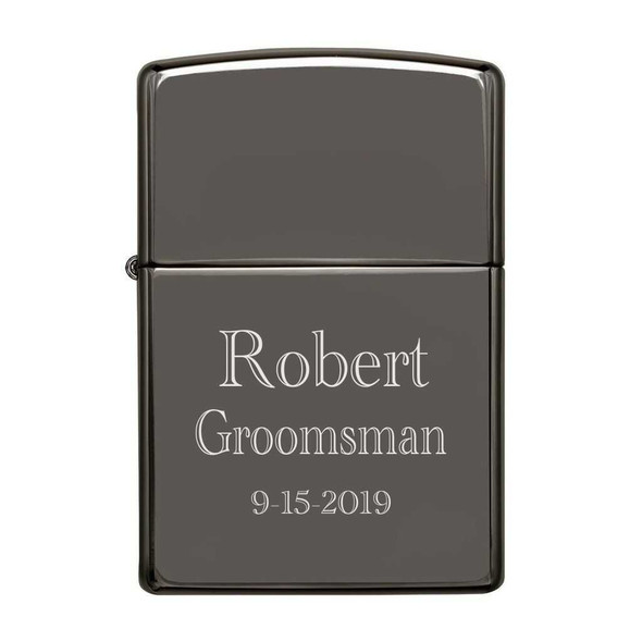 Personalized Zippo Black Ice Lighter - Free Engraving Personalized Zippo Black Ice Lighter - Free Engraving