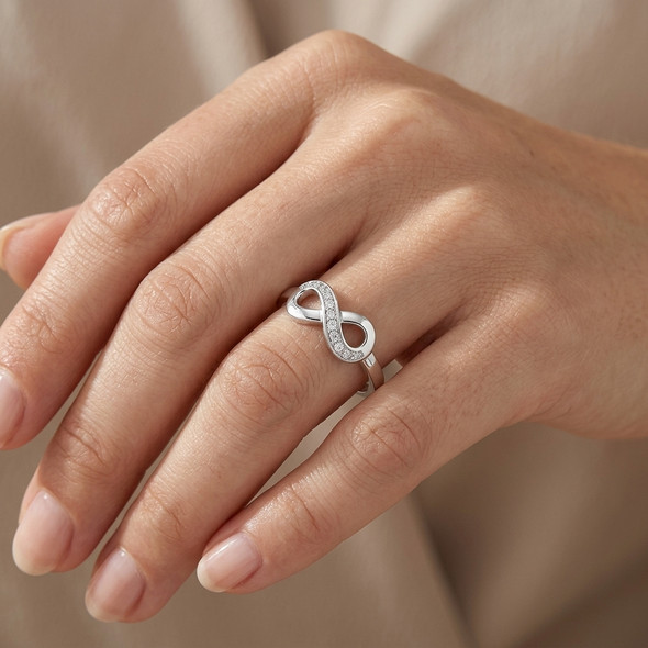 Personalized Sterling Silver Infinity Ring