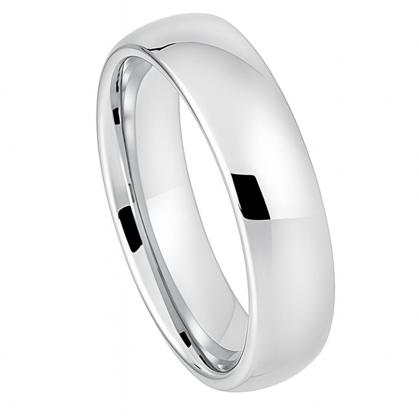 Quality High Polish White Tungsten Ring - FREE Engraving! Quality High Polish White Tungsten Ring - FREE Engraving!