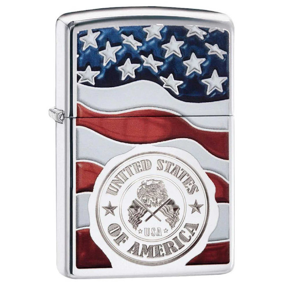 American Stamp on Flag Genuine Zippo Lighter - Personalized it FREE! American Stamp on Flag Genuine Zippo Lighter - Personalized it FREE!