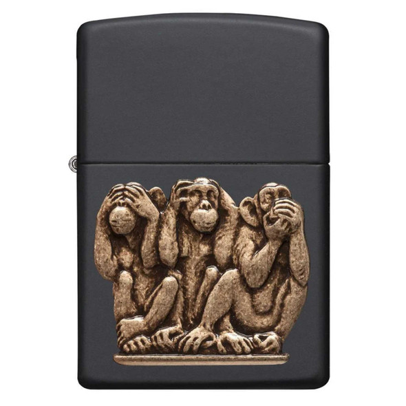 Three Monkeys Genuine Zippo Lighter - Personalized it FREE! Three Monkeys Genuine Zippo Lighter - Personalized it FREE!