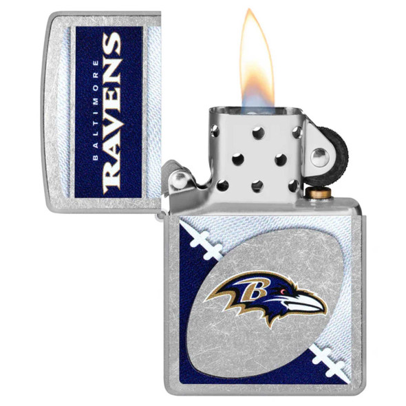 NFL Baltimore Ravens Chrome Logo Design Genuine Zippo Lighter NFL Baltimore Ravens Chrome Logo Design Genuine Zippo Lighter