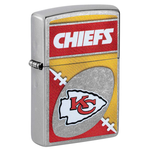 NFL Kansas City Chiefs Chrome Logo Design Genuine Zippo Lighter