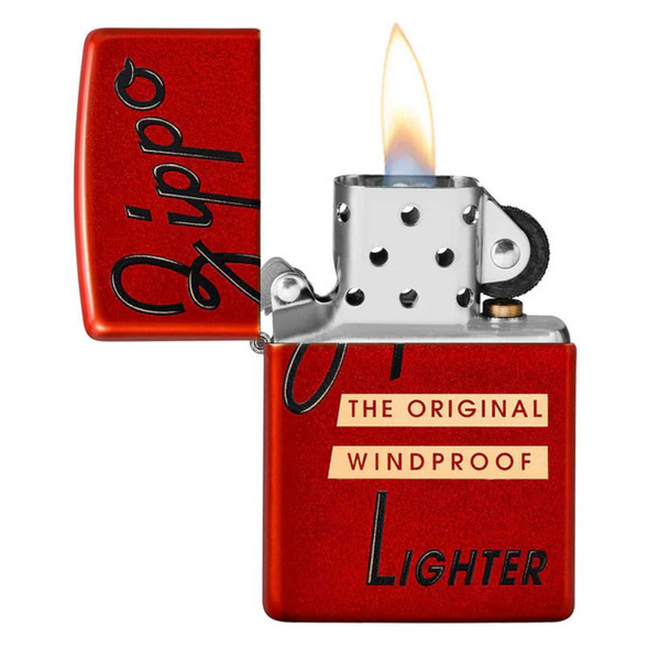 Red Box Top Design Genuine Zippo Lighter Red Box Top Design Genuine Zippo Lighter