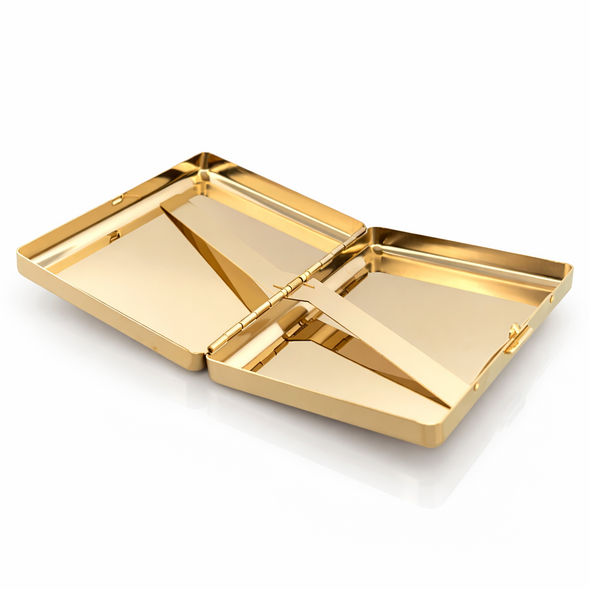 Personalized Gold Color Engraved Cigarette Case – Custom Name & Date | Elegant Metal Keepsake Gift