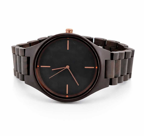 Personalized Wooden Watch for Men – Custom Engraved Wood Wristwatch with Minimalist Dial