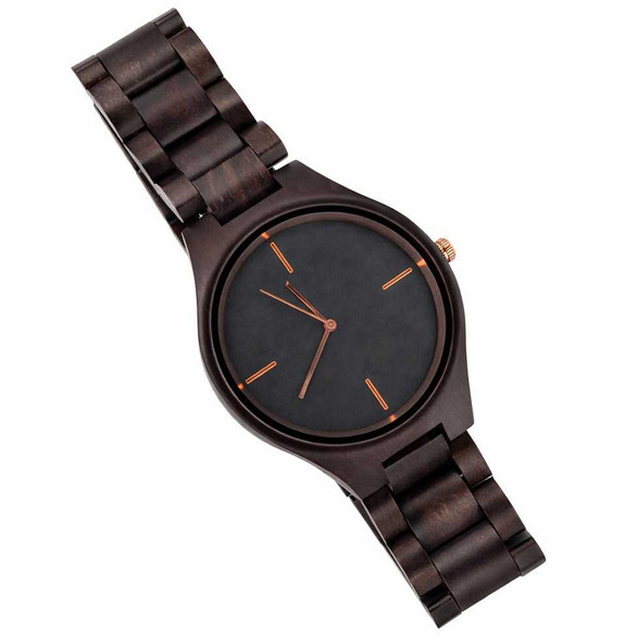Personalized Wooden Watch for Men – Custom Engraved Wood Wristwatch with Minimalist Dial