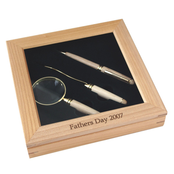 Personalized Maple Wood Delux Gift Set