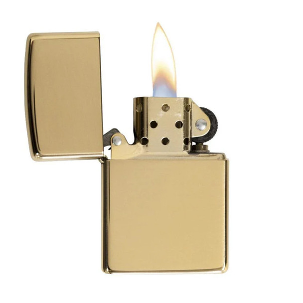 Personalized Genuine Gold Brass Metal Zippo Lighter