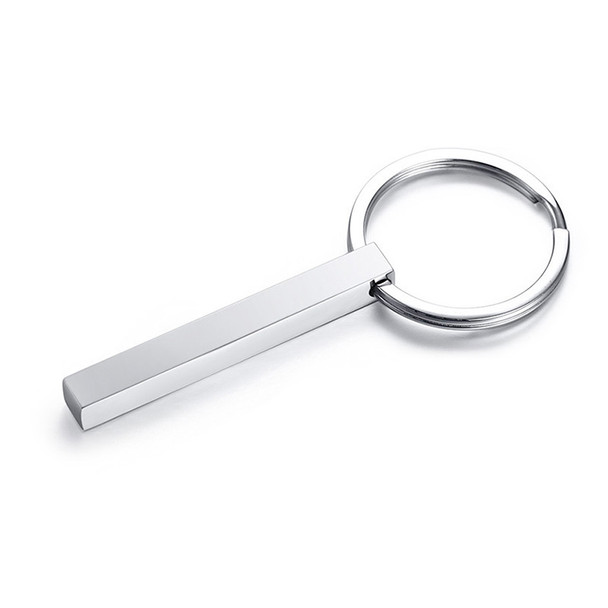 Personalized Quality All Metal Stainless Steel Bar Keychain
