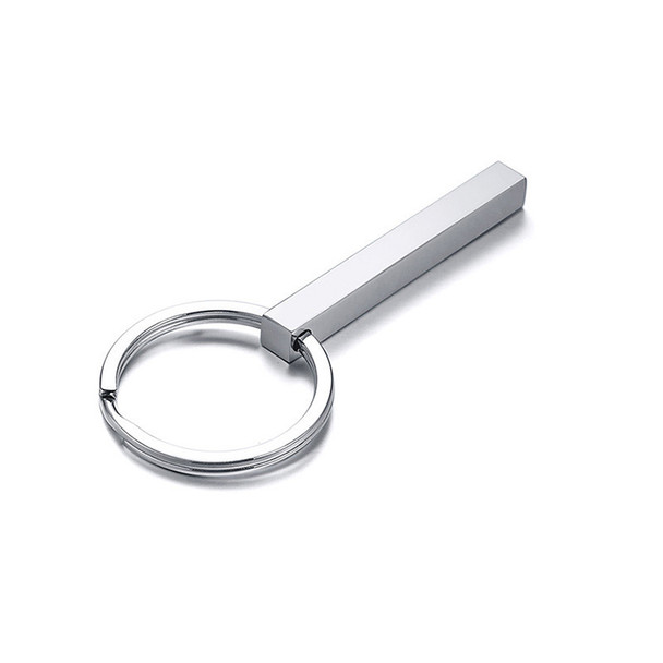 Personalized Quality All Metal Stainless Steel Bar Keychain