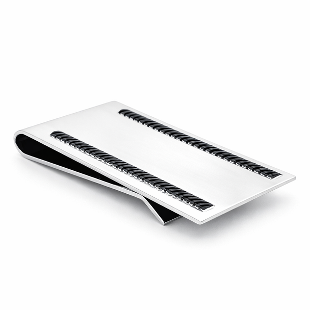 Personalized Two Tone Stainless Steel Money Clip