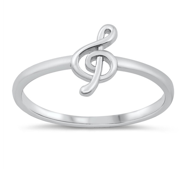 Sterling Silver Music Note Ring