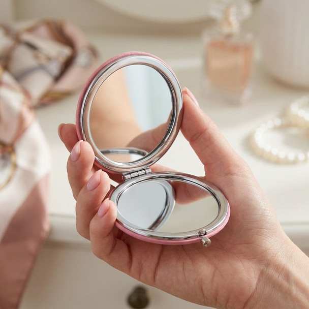 Personalized Quality Leatherette Compact Mirror