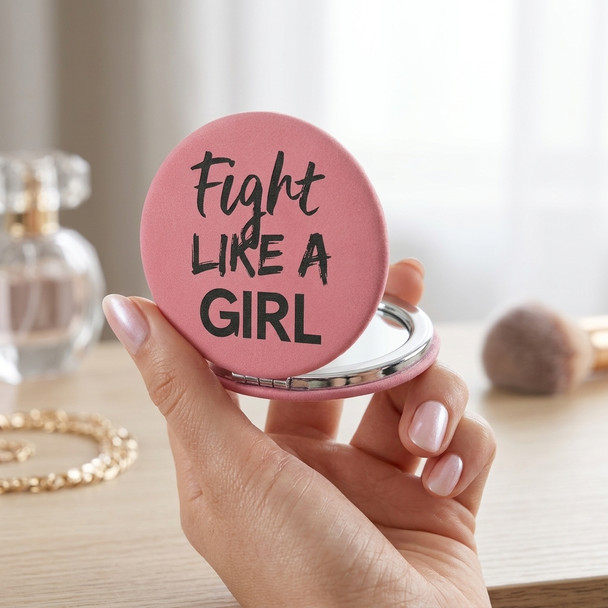 Personalized Quality Leatherette Compact Mirror