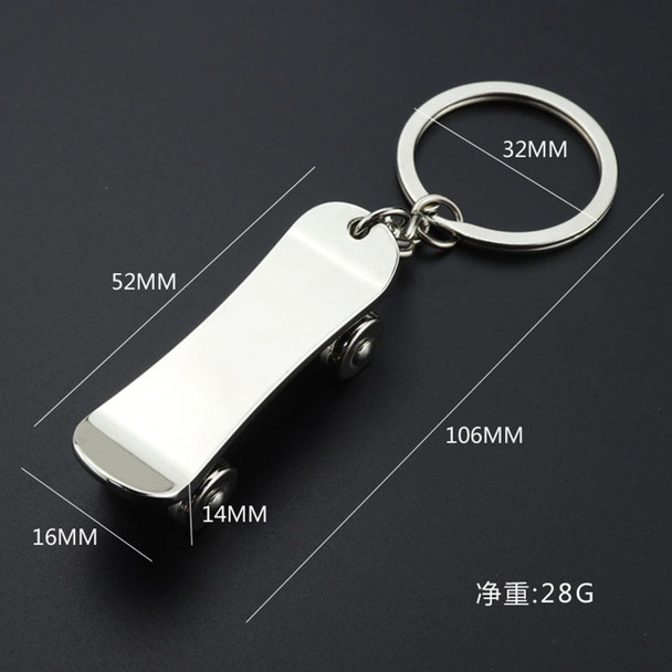 Quality Mini Skateboard Keychain with Spinning Wheels