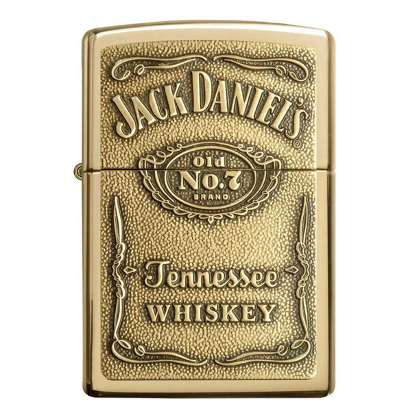 Jack Daniel's High Polish Brass Genuine Zippo Lighter