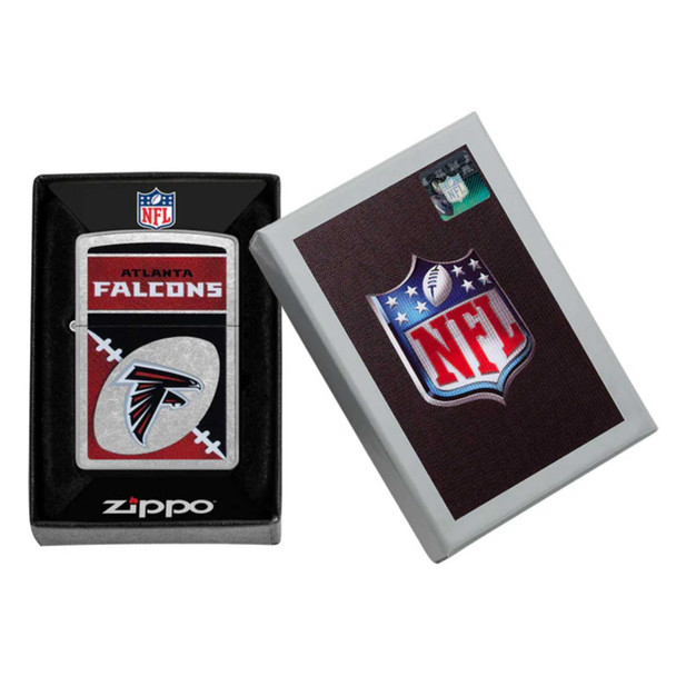 NFL Atlanta Falcons Chrome Logo Design Genuine Zippo Lighter