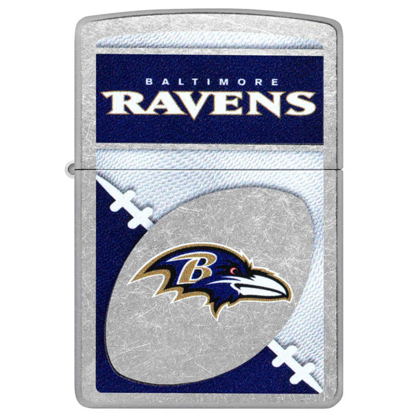 NFL Baltimore Ravens Chrome Logo Design Genuine Zippo Lighter