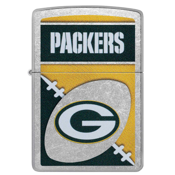NFL Green Bay Packers Chrome Logo Design Genuine Zippo Lighter