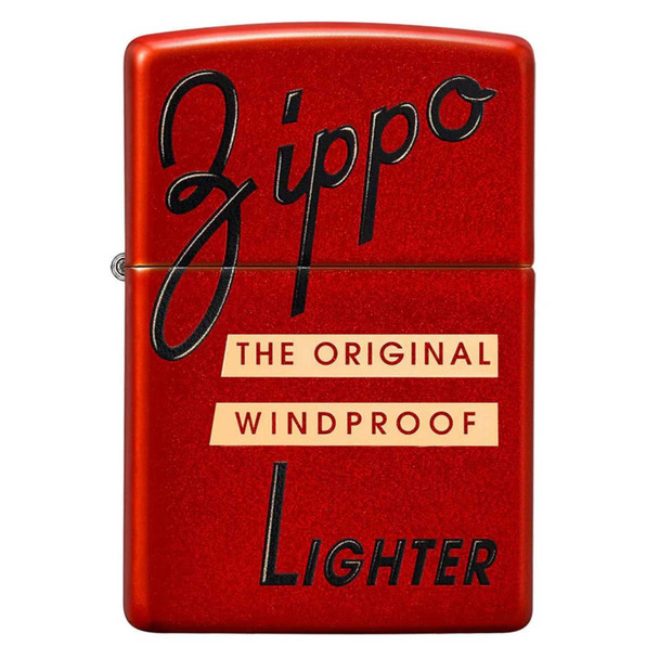 Red Box Top Design Genuine Zippo Lighter Red Box Top Design Genuine Zippo Lighter
