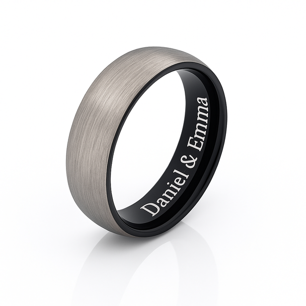 Quality Stainless Steel Brushed Silver Finish Ring