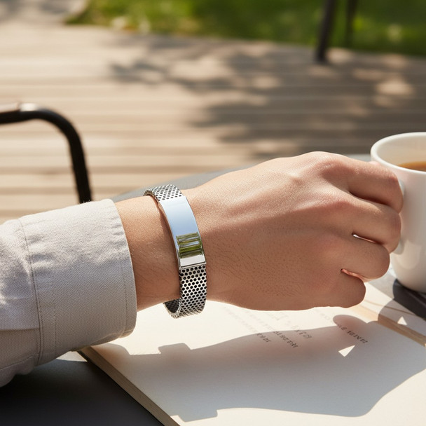 Personalized Stainless Steel & Rubber Bracelet – FREE Engraving