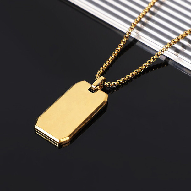 Personalized Black Dog Tag Necklace, Custom Engraved Free