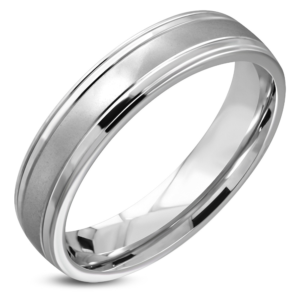 5mm Stainless Steel Matte Finished Comfort Fit Band Ring
