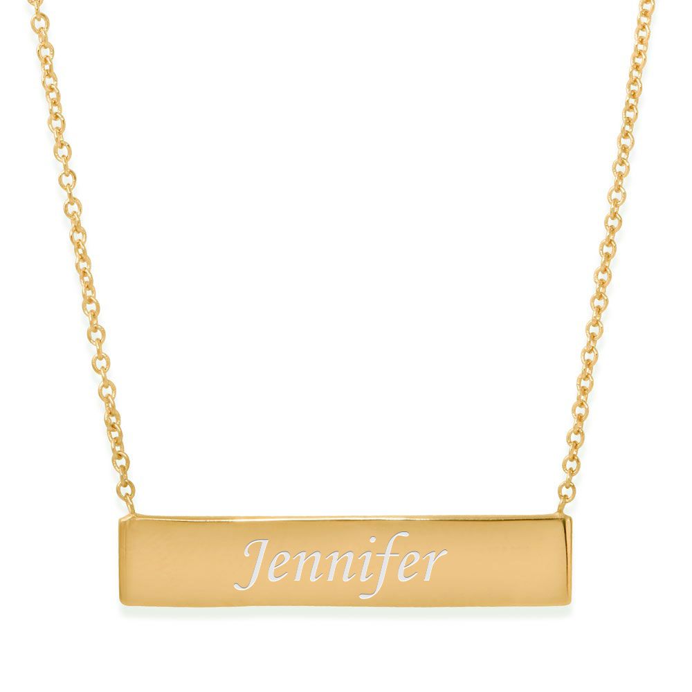 Sterling Silver Gold Plated Small Name 