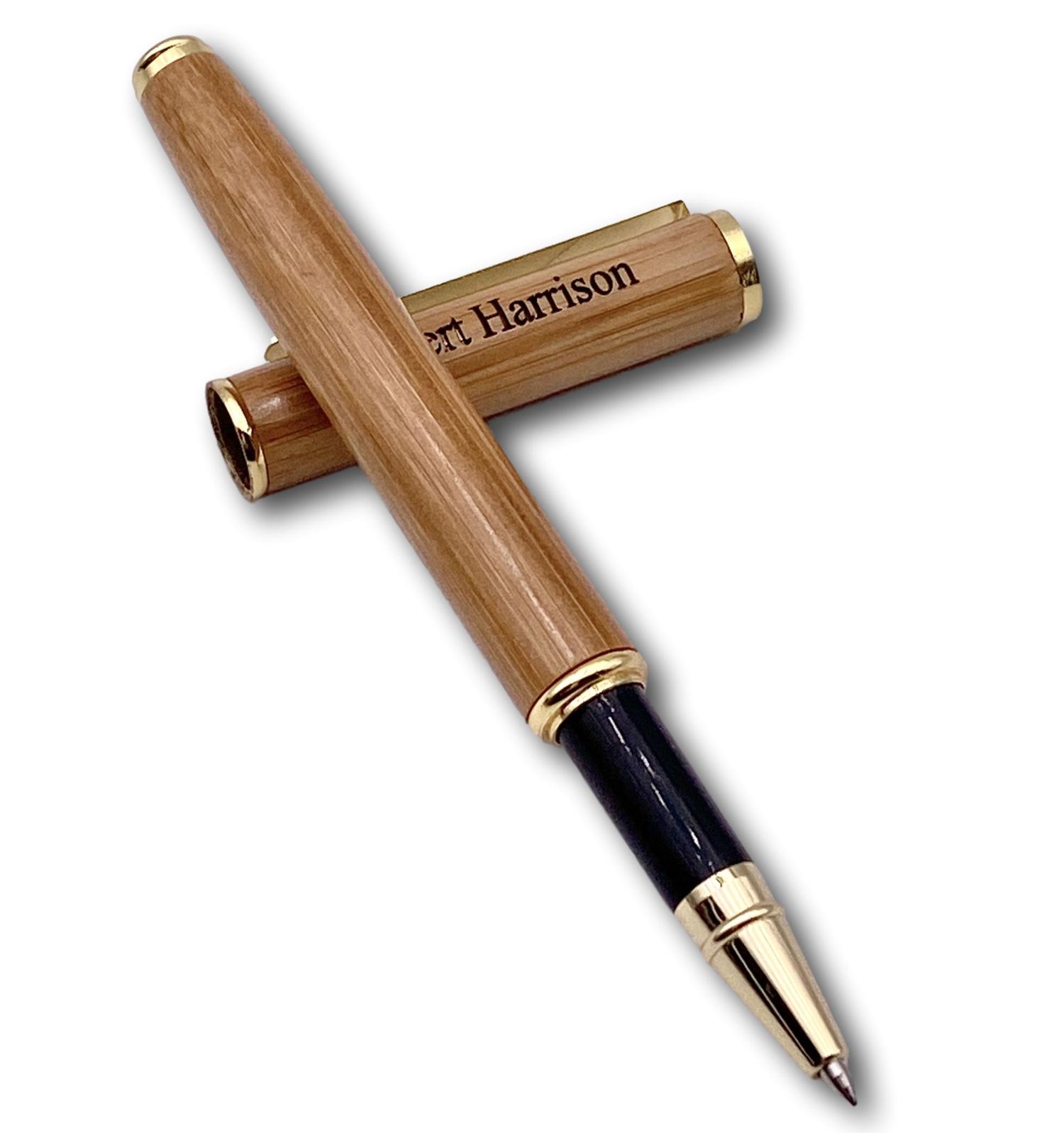 4PCS Personalized Wood Ballpoint Pens set Customized Laser Engraved bulk pens 