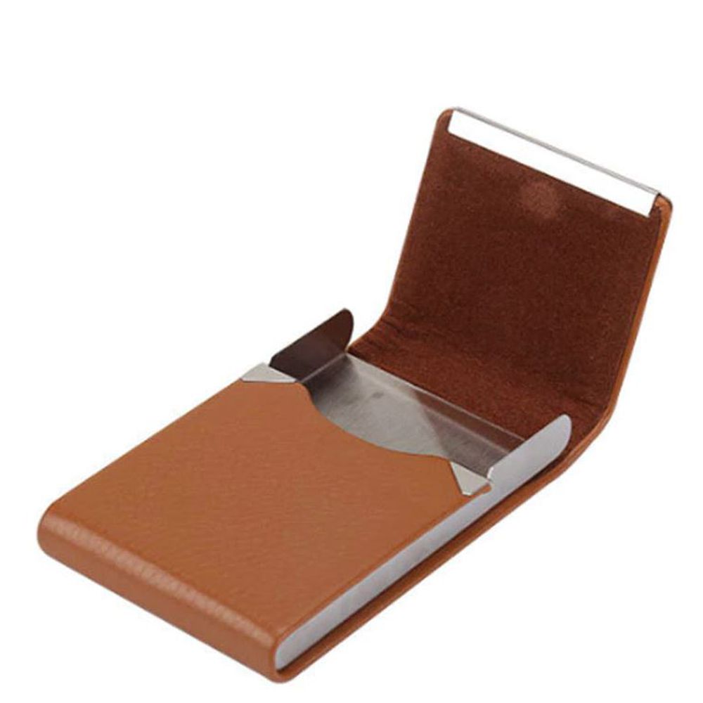 Buy Leatherette and Stainless Steel Cigarette Case Card Holder