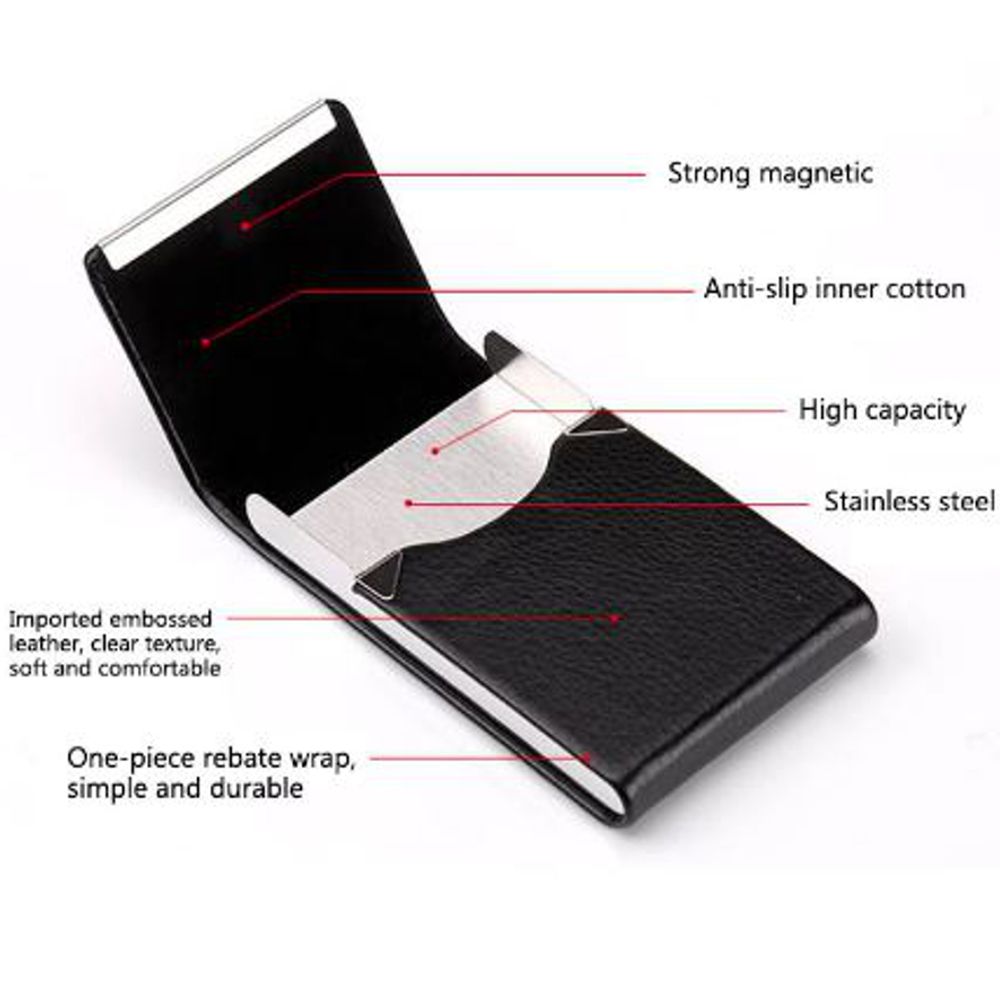 Buy Leatherette and Stainless Steel Cigarette Case Card Holder