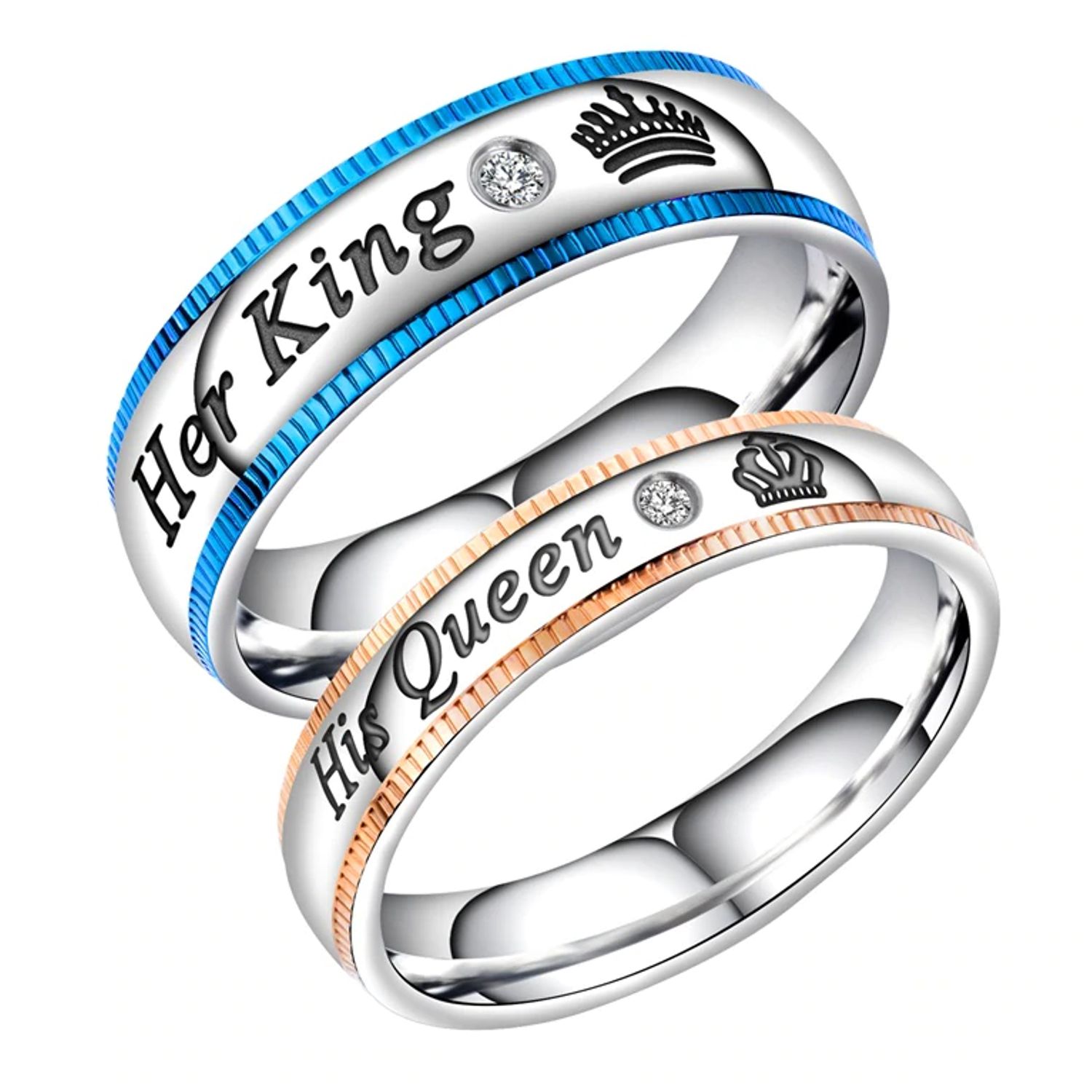 his and hers engraved rings