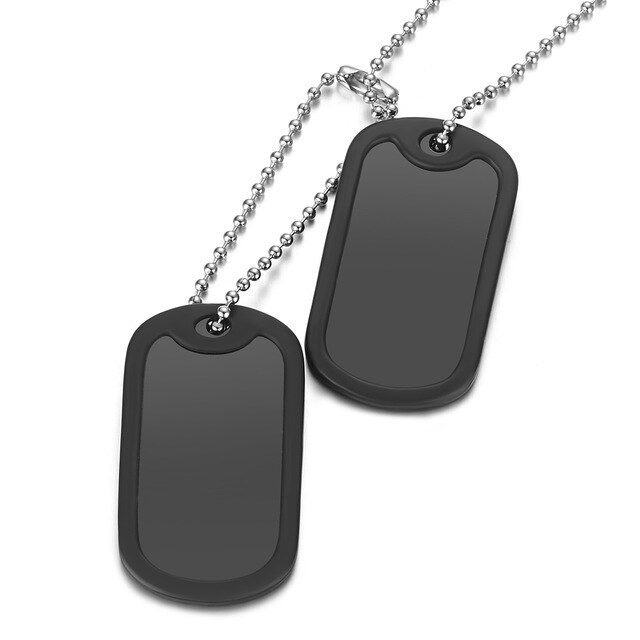 Personalized Custom Military Dog Tags with Silicon Silencers