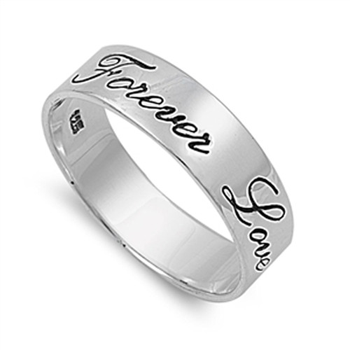 Quality Sterling Silver Forever Love Promise Ring