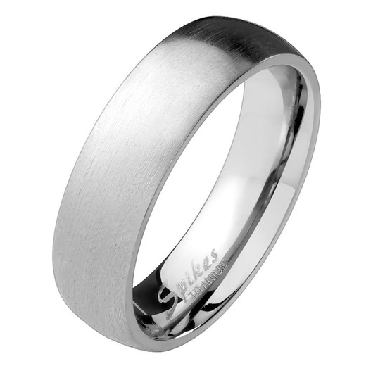 Dome Ring Bands- Classic Dome Titanium Ring Brushed Finish